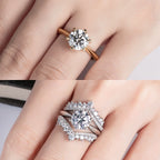 AnuJewel 1ct 2ct 3ct 5ct D Color Moissanite Engagement  Ring for Women 925 Sterling Silver Gold Plated Solitaire Rings Wholesale