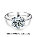 AnuJewel 1ct 2ct 3ct 5ct D Color Moissanite Engagement  Ring for Women 925 Sterling Silver Gold Plated Solitaire Rings Wholesale